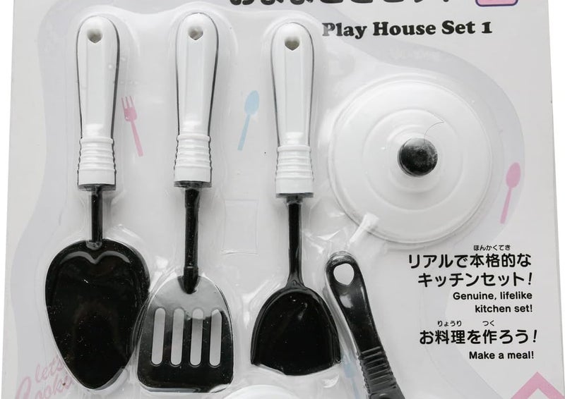 Daiso Play House Set 1 - White and Black Kitchen Accessories - Image 3